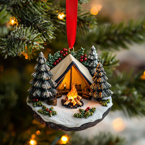 Cozy Night Camping WN2310016CL Christmas Ornament