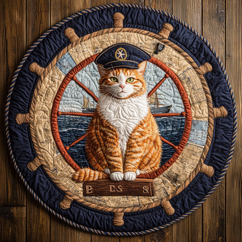 Ocean Captain Paw CP1207030CL Quilted Round Mat