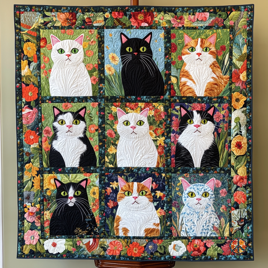 Cats Flower WG3009009CL Quilt