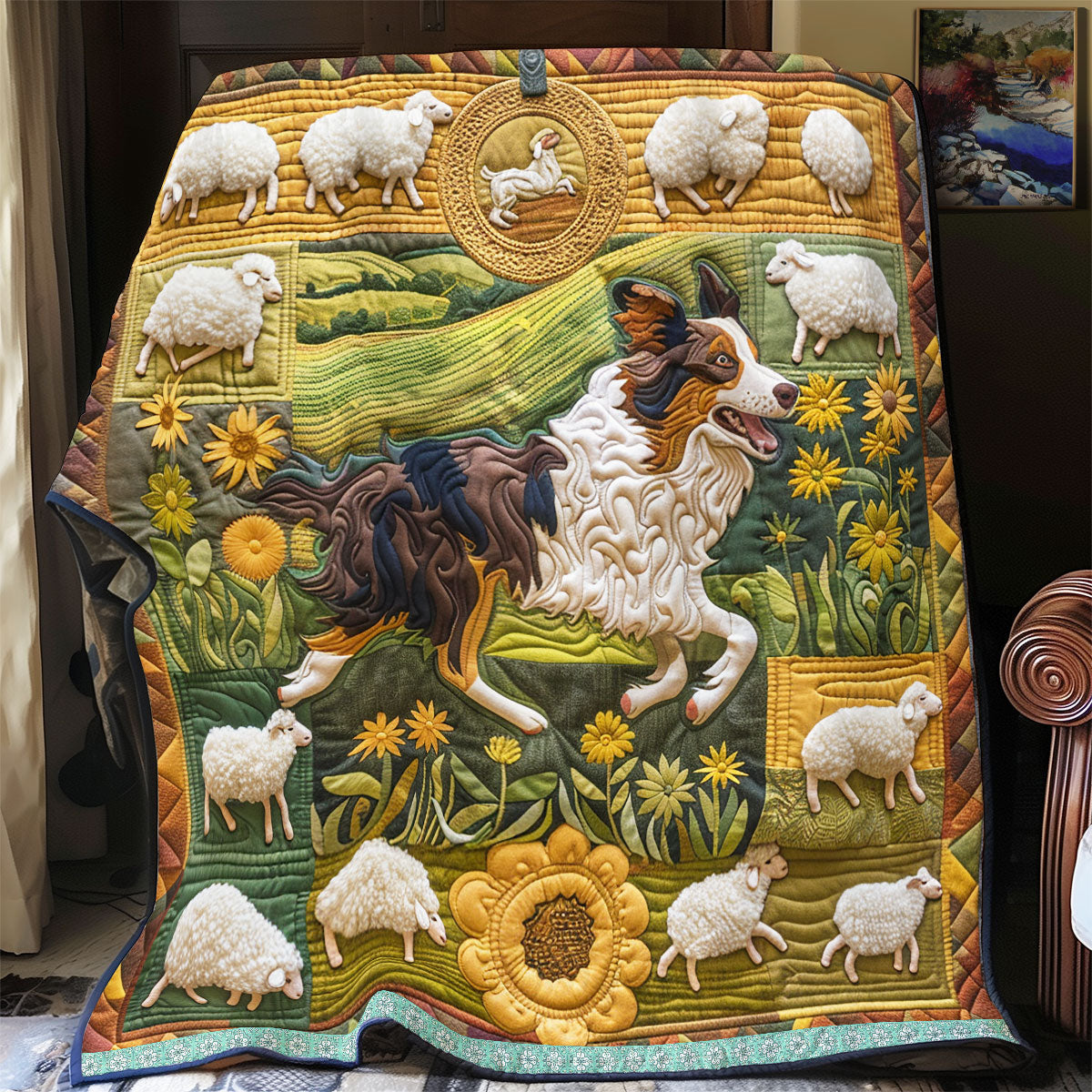 Happy Sheep Guardian WP0609026CL Quilt