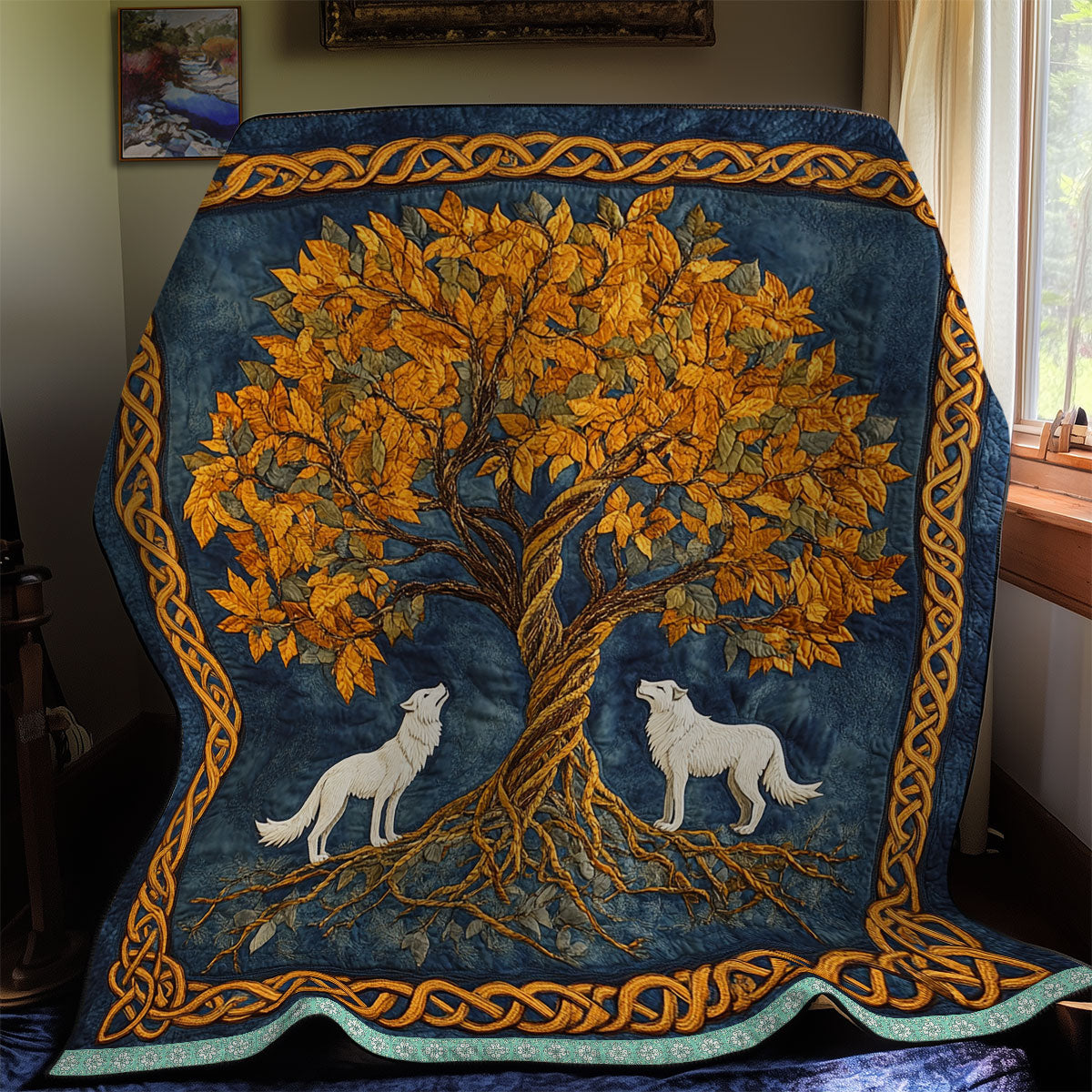 Gold Tree Of Life WX1912015CL Quilt