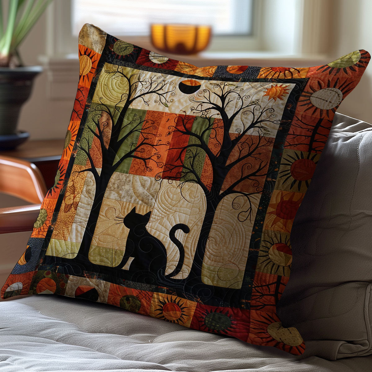 Cat WJ1410027CL Quilt Pillow Case