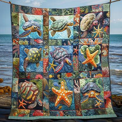 Starfish Turtle Collection WP0409044CL Quilt