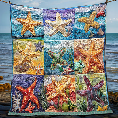 Colorful Summer Starfish WP0409006CL Quilt