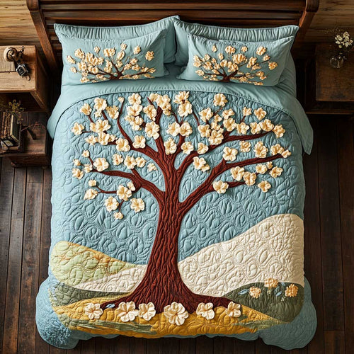 White Dogwood Tree WP3112030CL Duvet Cover Set