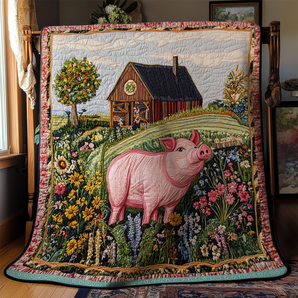 Pig Pink WX0212040CL Quilt