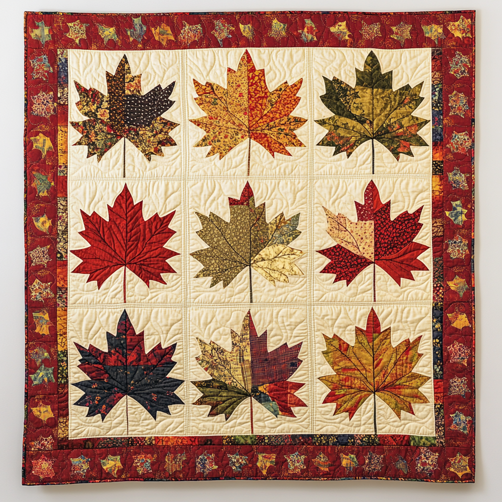 Autumn Maple Leaves XR2609003CL Quilt