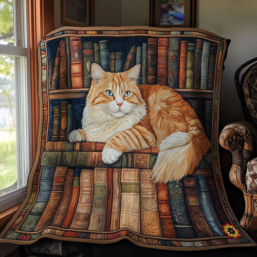 Bookshelves Cat WY1811048CL Quilt