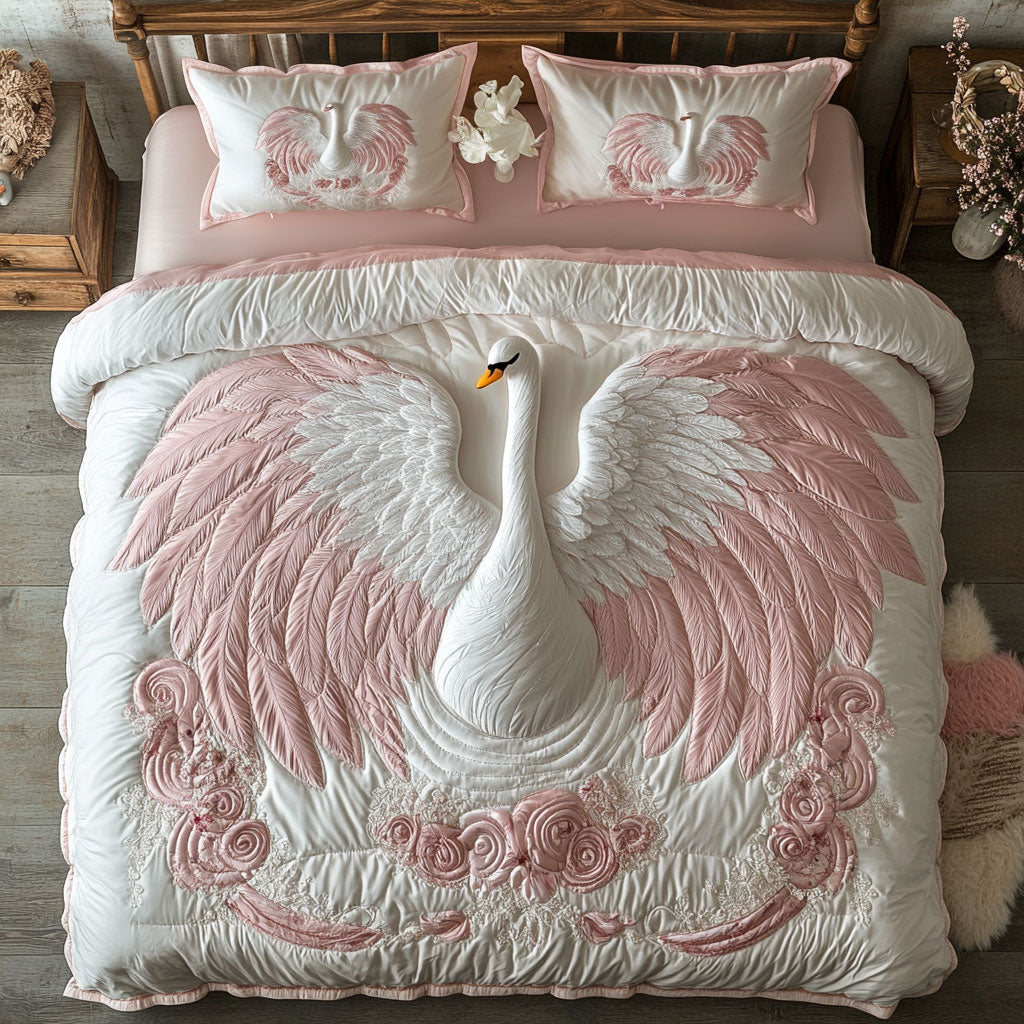 Pink Swan WY1302106CL Duvet Cover Set