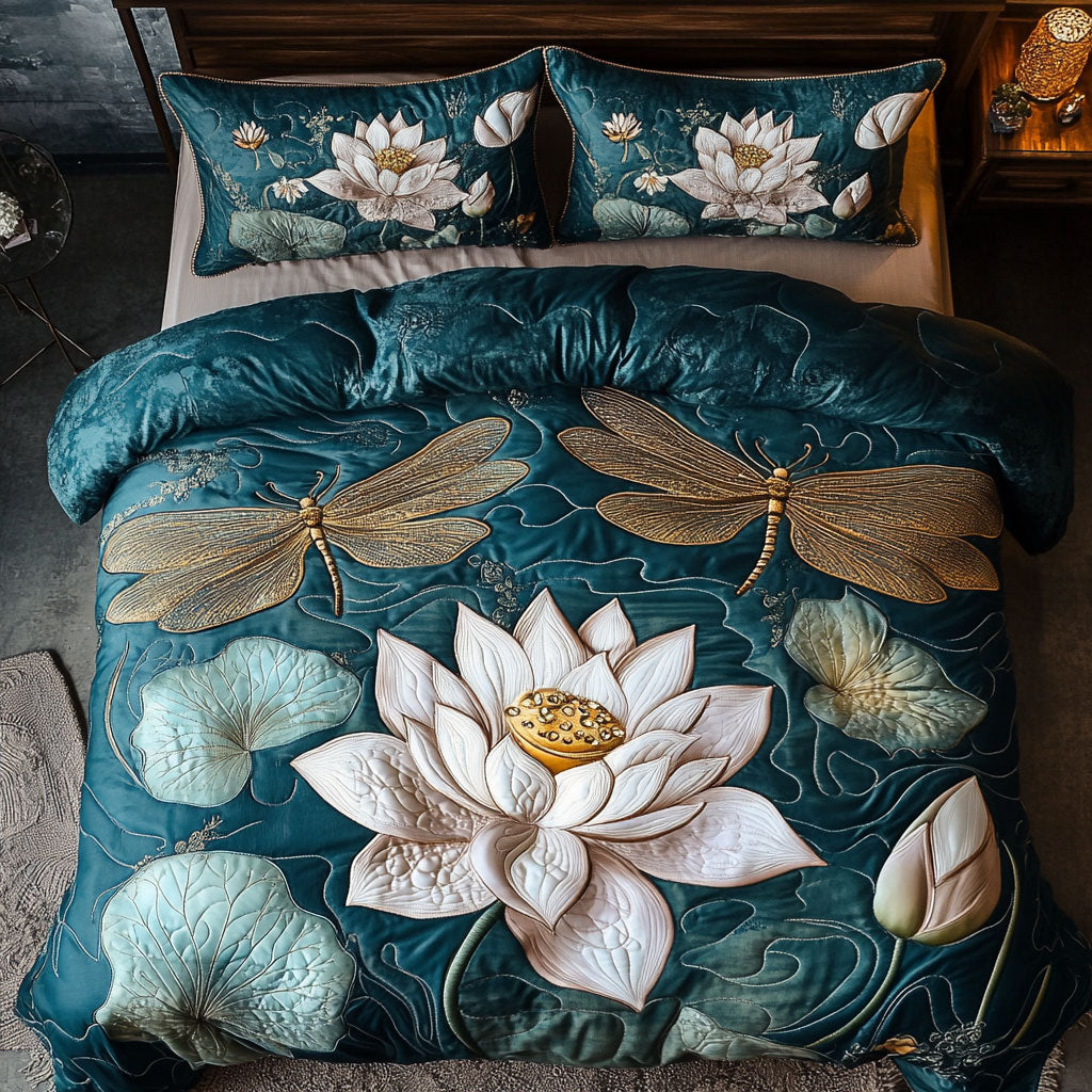 Dragonfly And Lotus WY0503023CL Duvet Cover Set