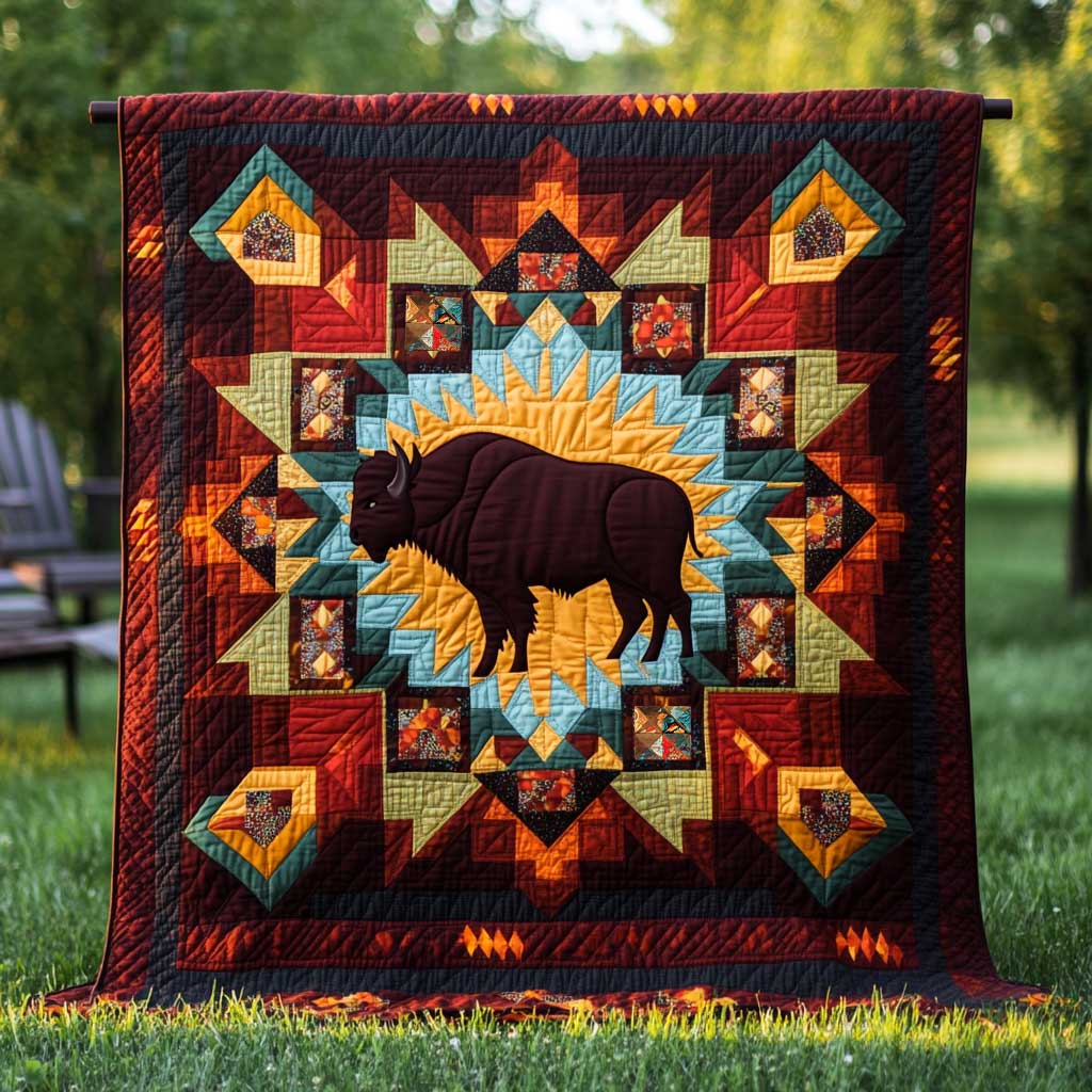 Native American Bison WJ0310007CL Quilt