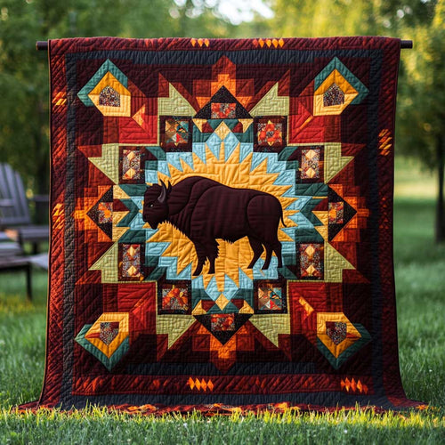 Native American Bison WJ0310007CL Quilt