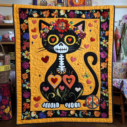 Lovable Sugar Black Cat WP0810032CL Quilt