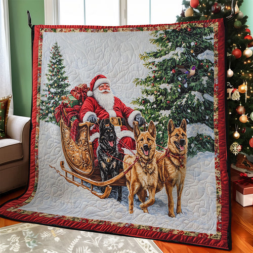 Santa Claus German Shepherd WY1311049CL Quilt