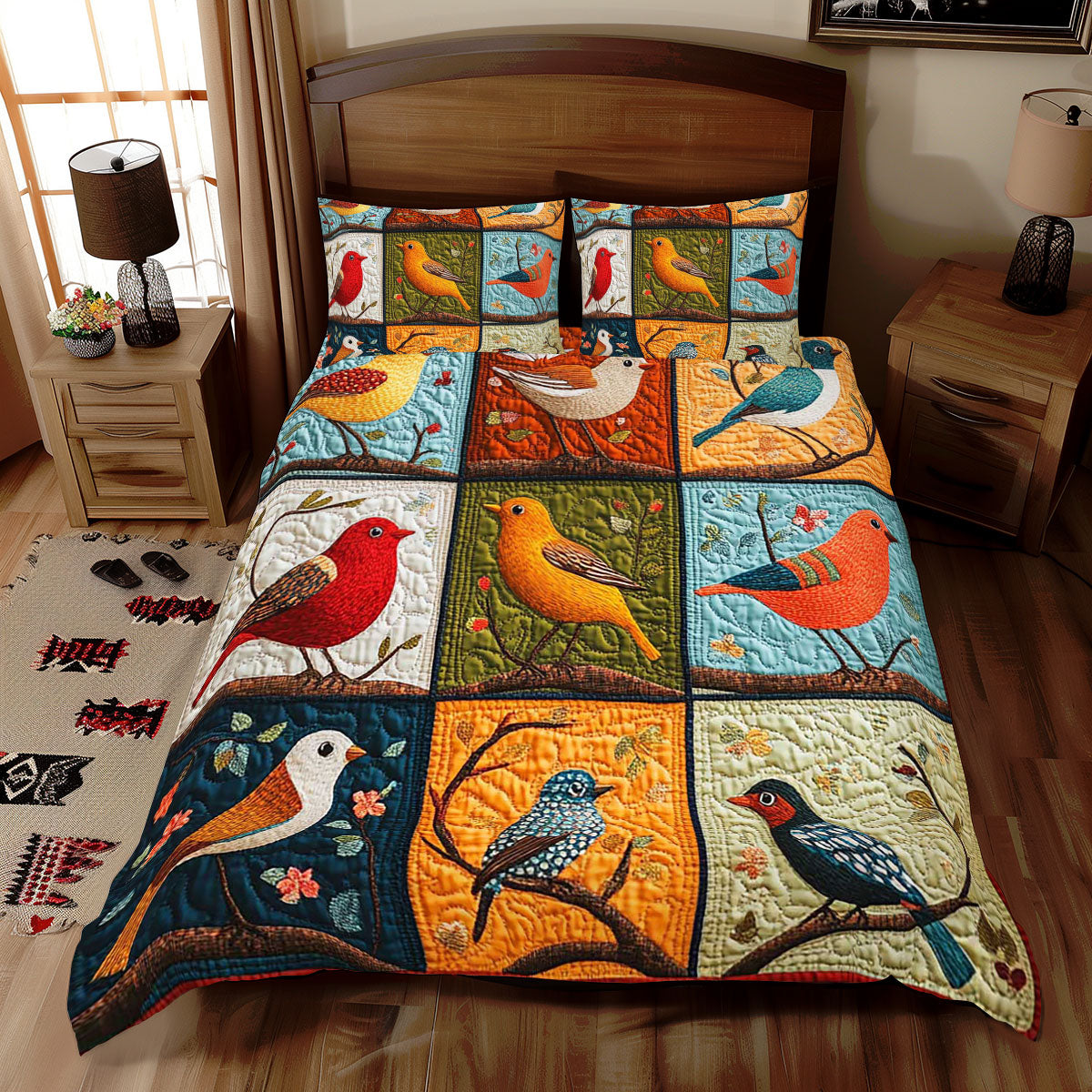 Colorful Bird WJ0410026CL Duvet Cover Set