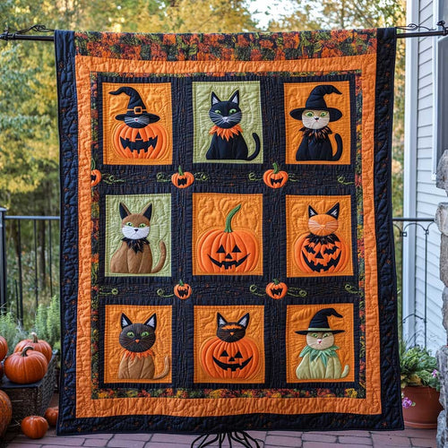 Halloween Cat Patchwork WP1909020CL Quilt