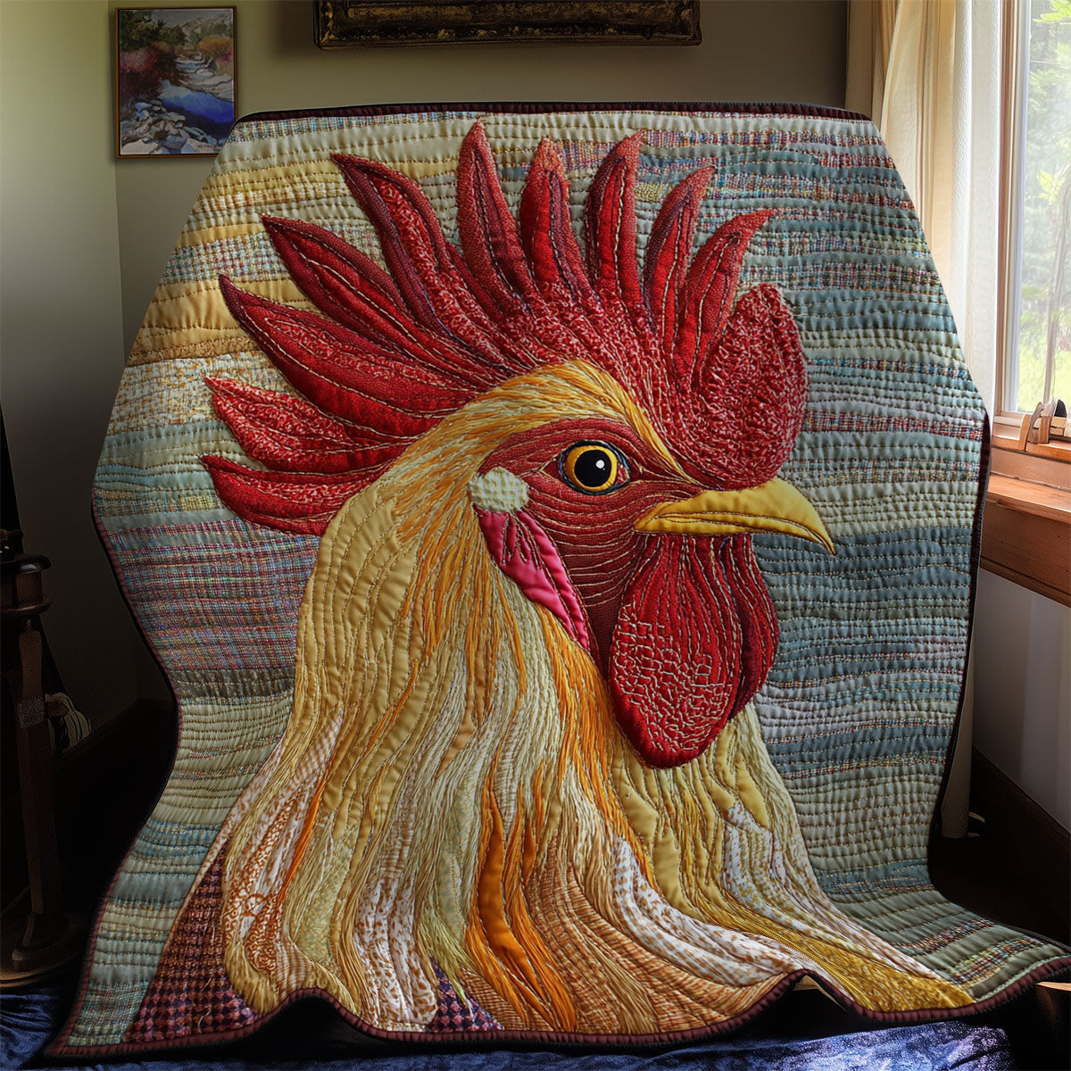 Abstract Chicken WY1911051CL Quilt