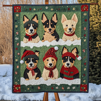 Cute Puppy German Shepherds XR2609021CL Quilt