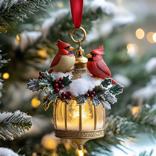 Golden Love Cardinal WN2110048CL Christmas Ornament