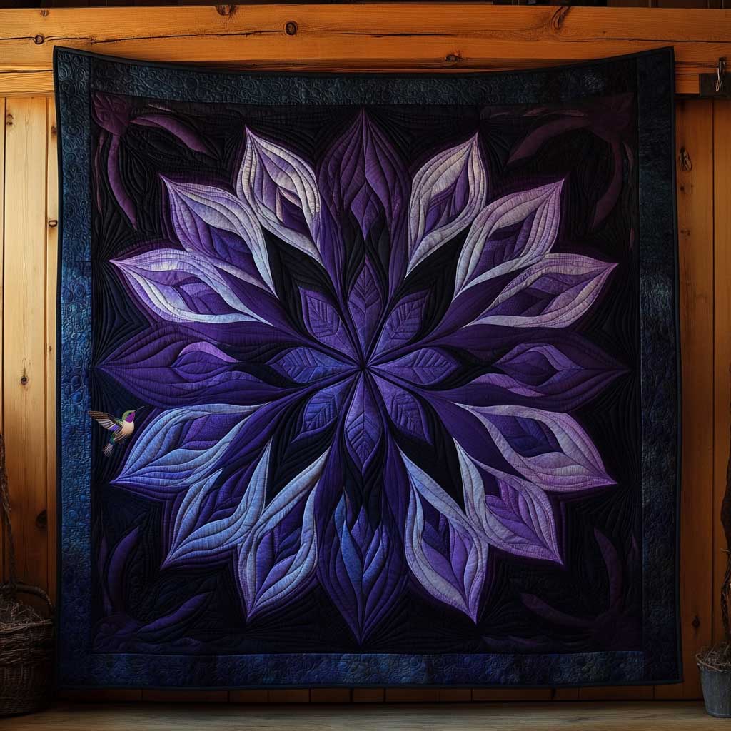 Blooming Purple Flower WN0810094CL Quilt