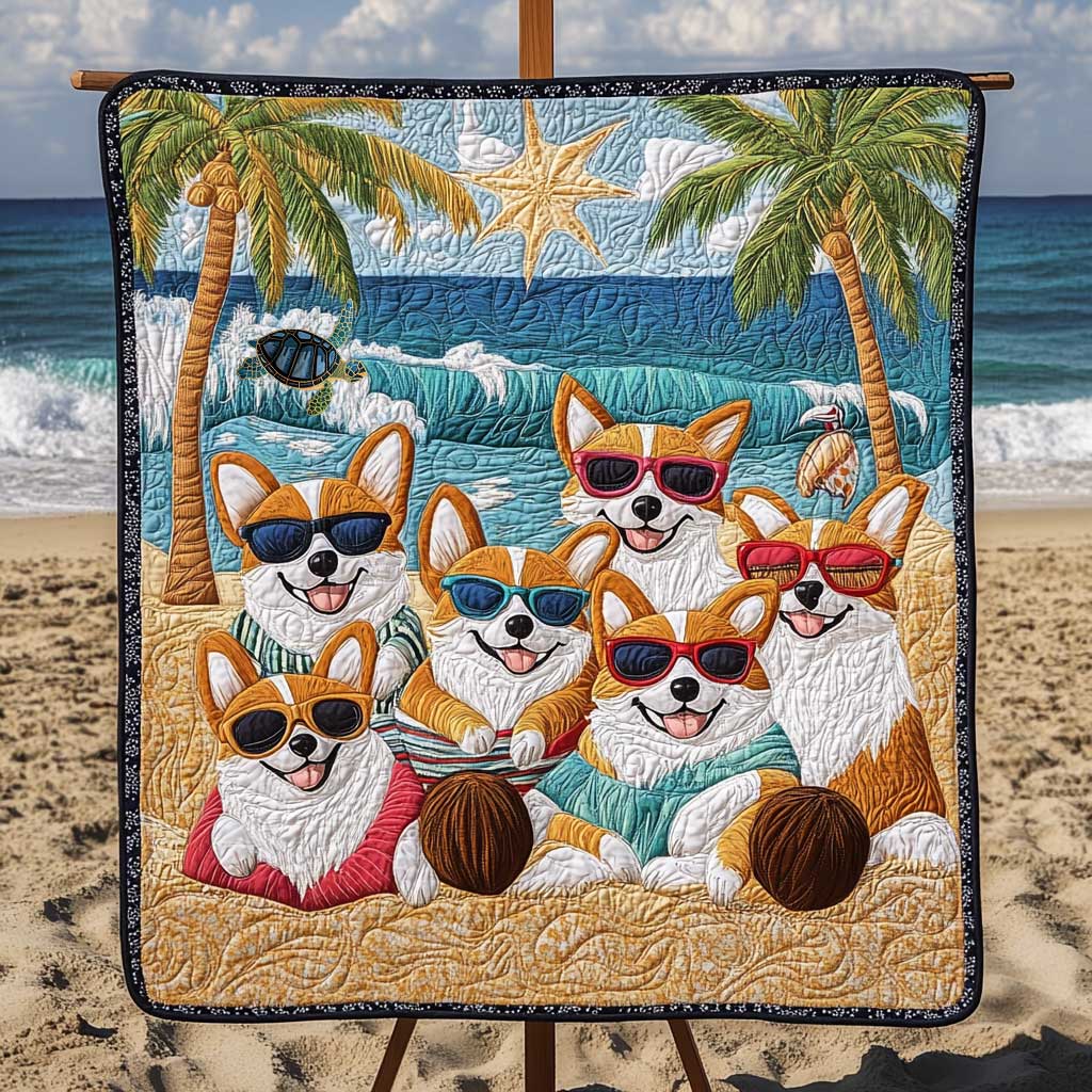 Corgi Sunbather WN0210031CL Quilt