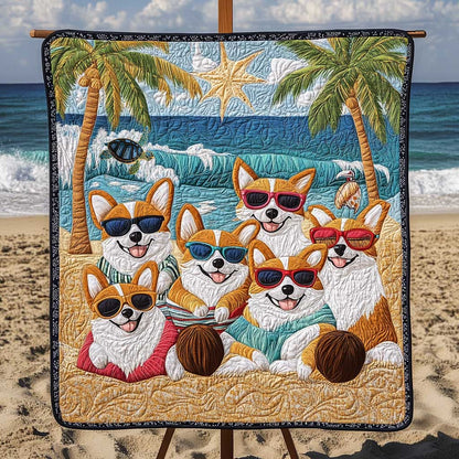 Corgi Sunbather WN0210031CL Quilt