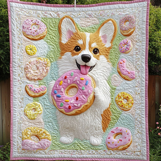 Corgi Donut Happy WT2402039CL Quilt
