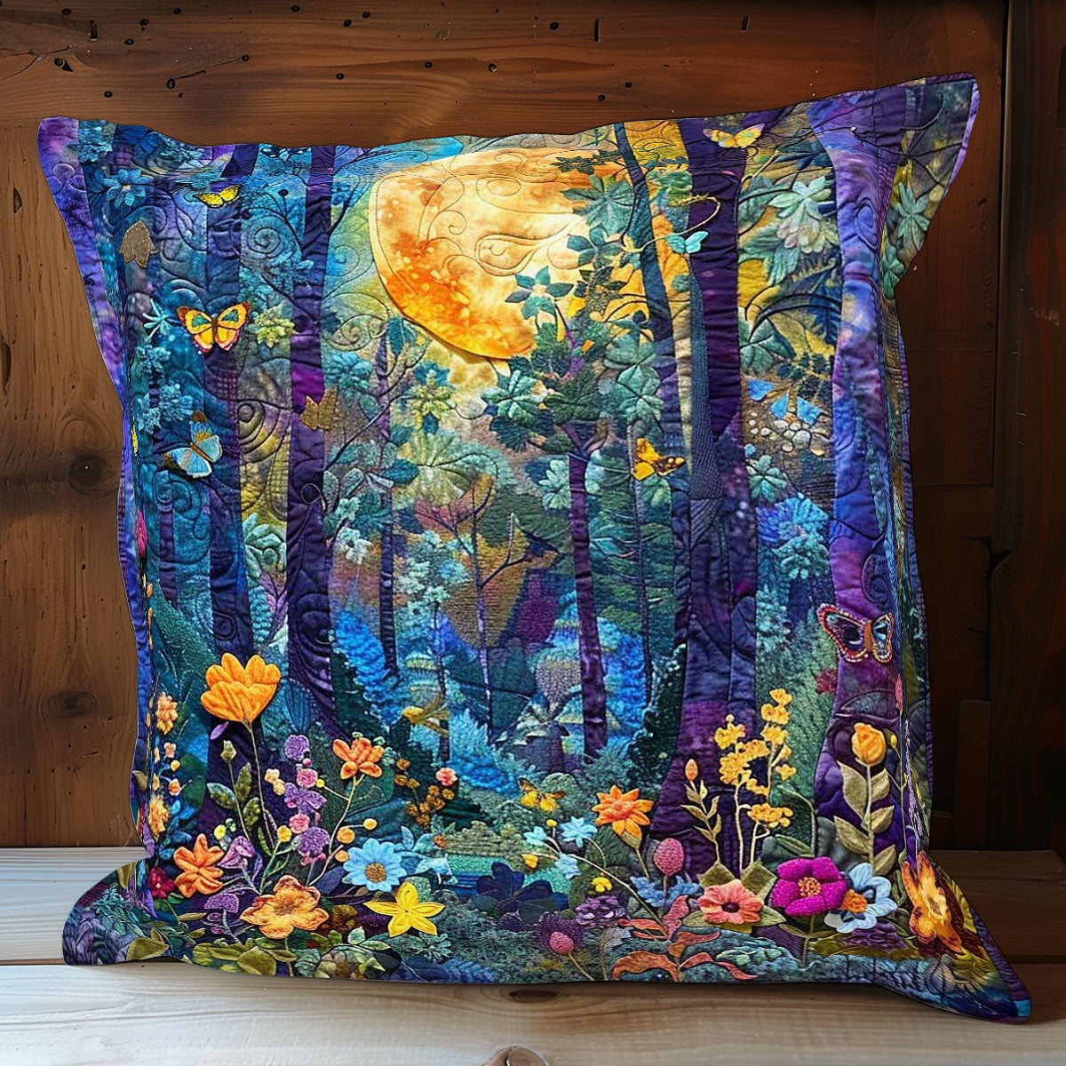 Vibrant Forest Moonlight WP2111001CL Quilt Pillow Case