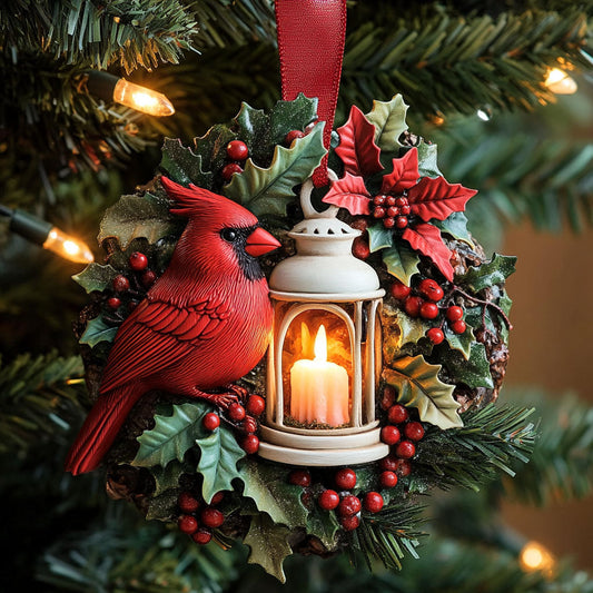 Silent Glow Cardinal WN2110086CL Christmas Ornament