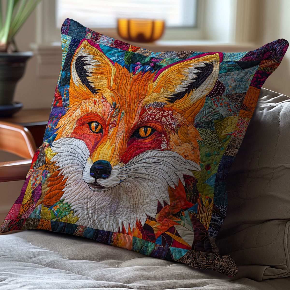 Colorful Fox WY0101004CL Quilt Pillow Case