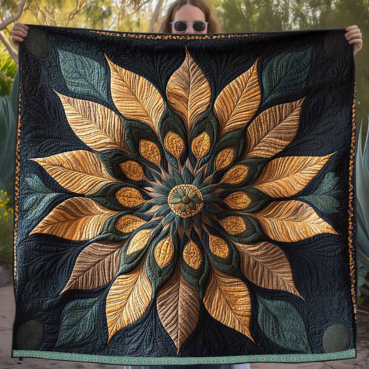 Native American Flower WJ2409016CL Quilt