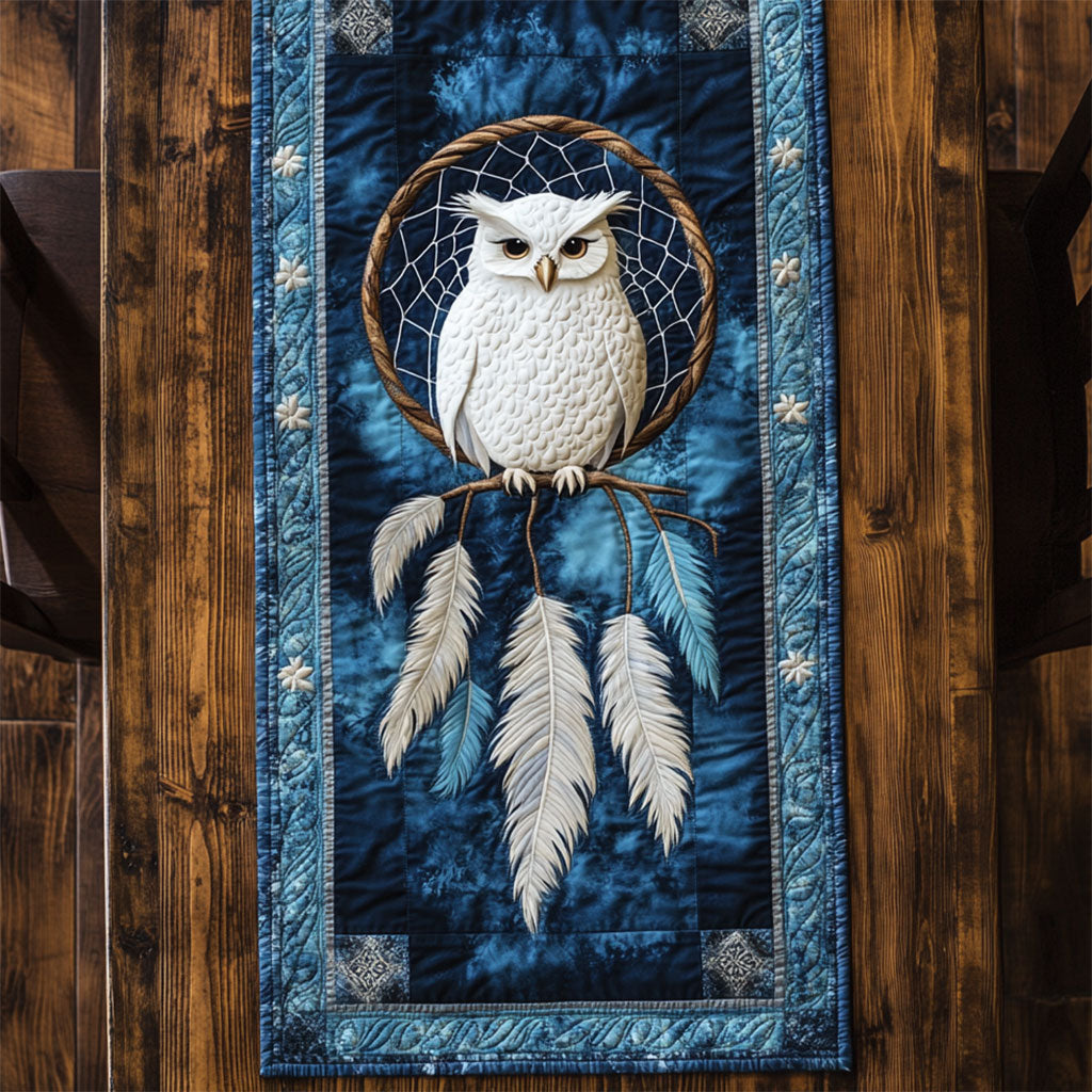 Dreamcatcher And White Owl WY2802057CL Quilted Table Runner