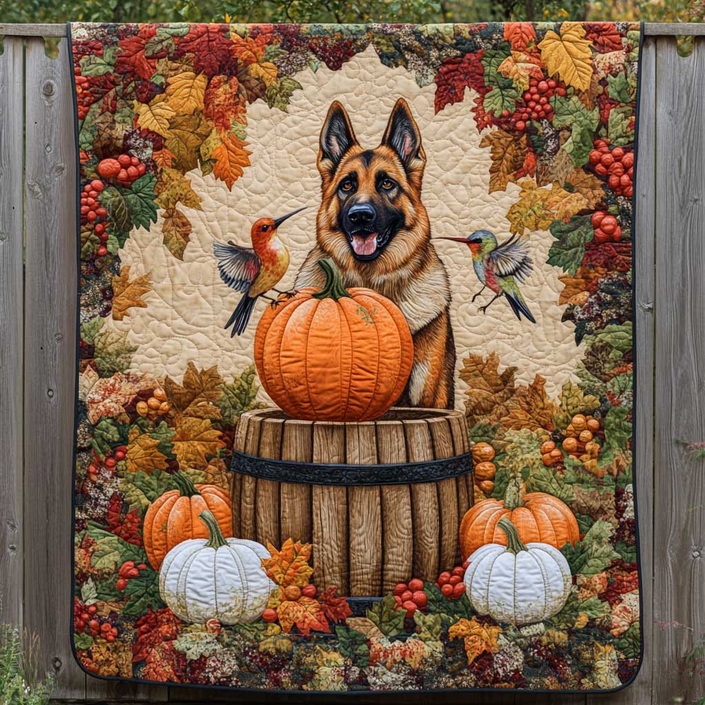 German Shepherd Pumpkin Party WN2709101CL Quilt