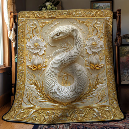 White Flower And Snake WY2201092CL Quilt