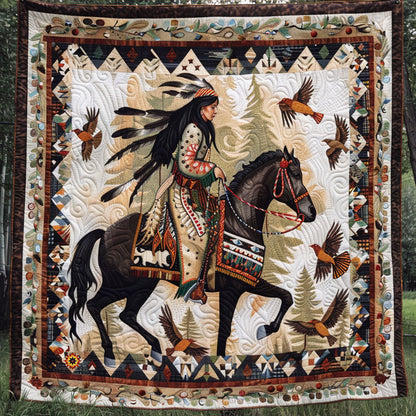 Native American Woman WJ1510016CL Quilt