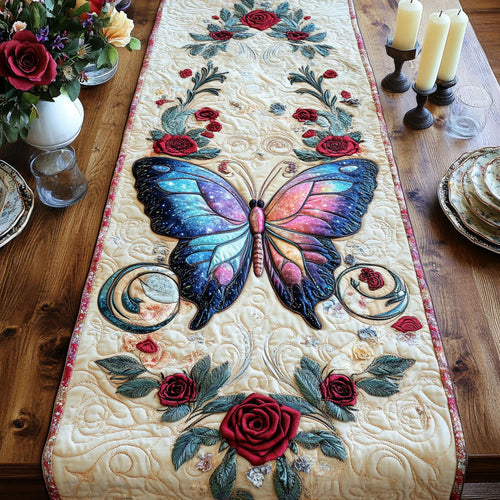 Butterfly Bloom CW1407013CL Quilted Table Runner