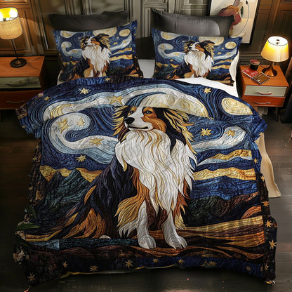 Collies And Starry Nights WN0710076CL Duvet Cover Set