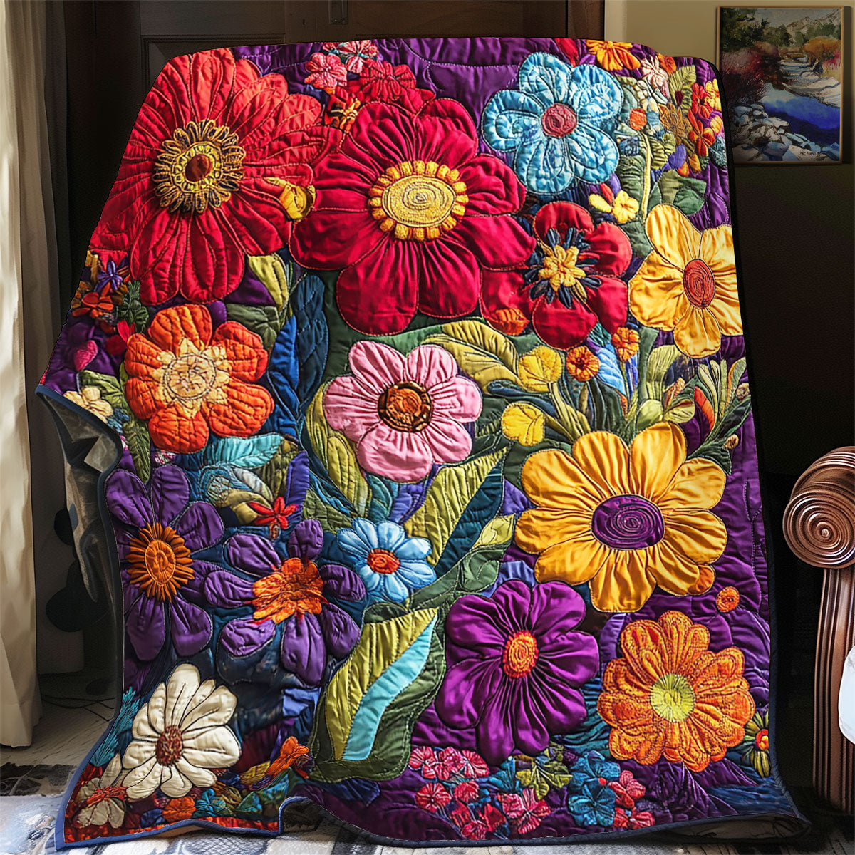 Colorful Flower WY1202084CL Quilt