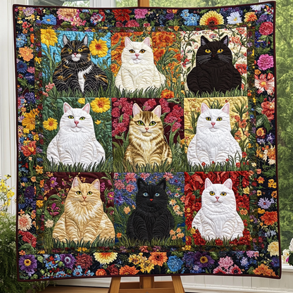 Cats in Bloom WG1001019CL Quilt