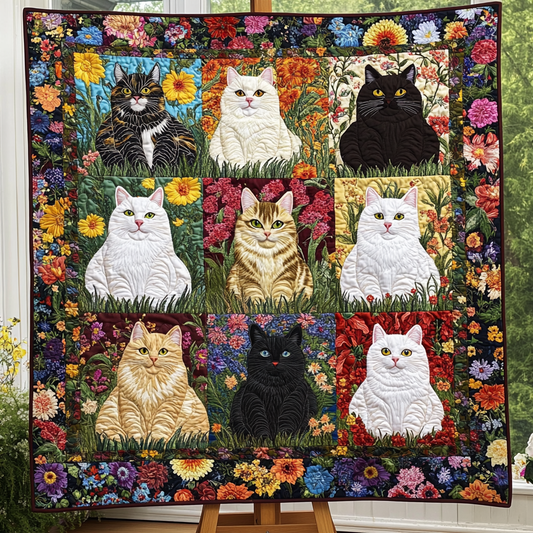 Cats in Bloom WG1001019CL Quilt