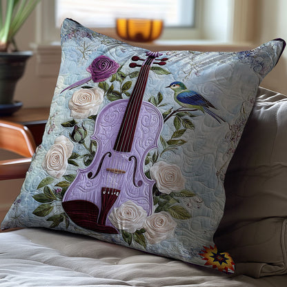 Purple Violin WY0412088CL Quilt Pillow Case