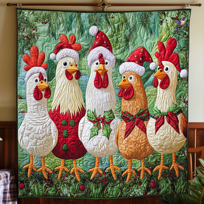 Christmas Chicken WY2111021CL Quilt