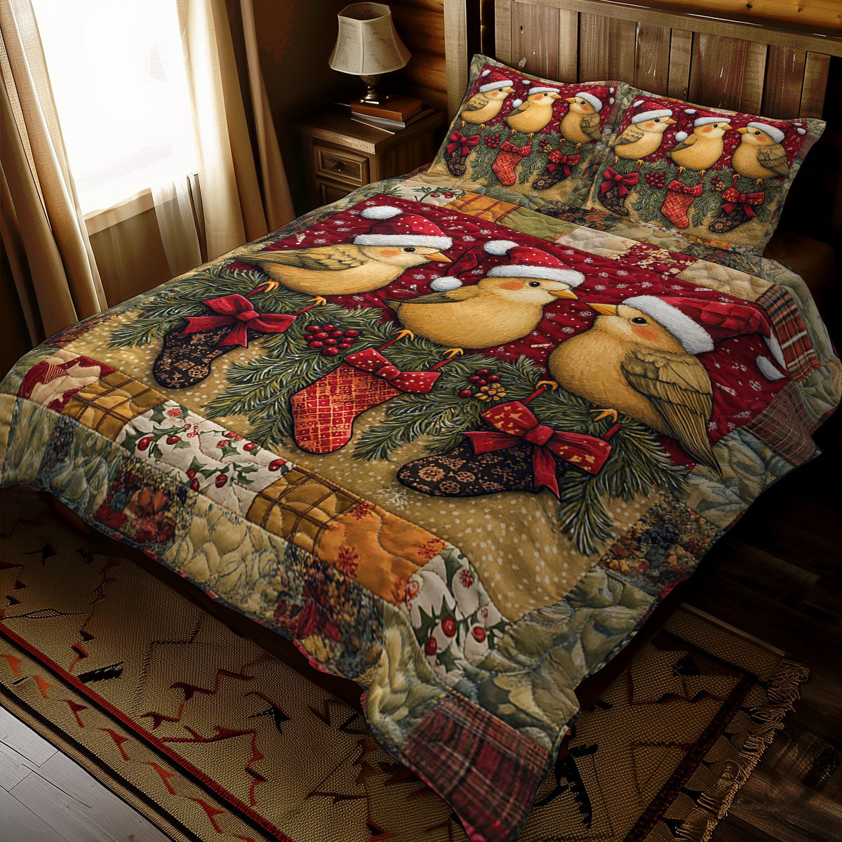 Christmas Bird WJ1510025CL Duvet Cover Set