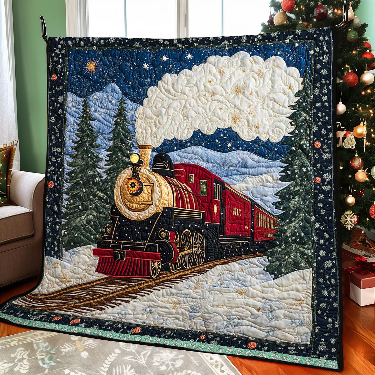 Christmas Night Train WP1211035CL Quilt