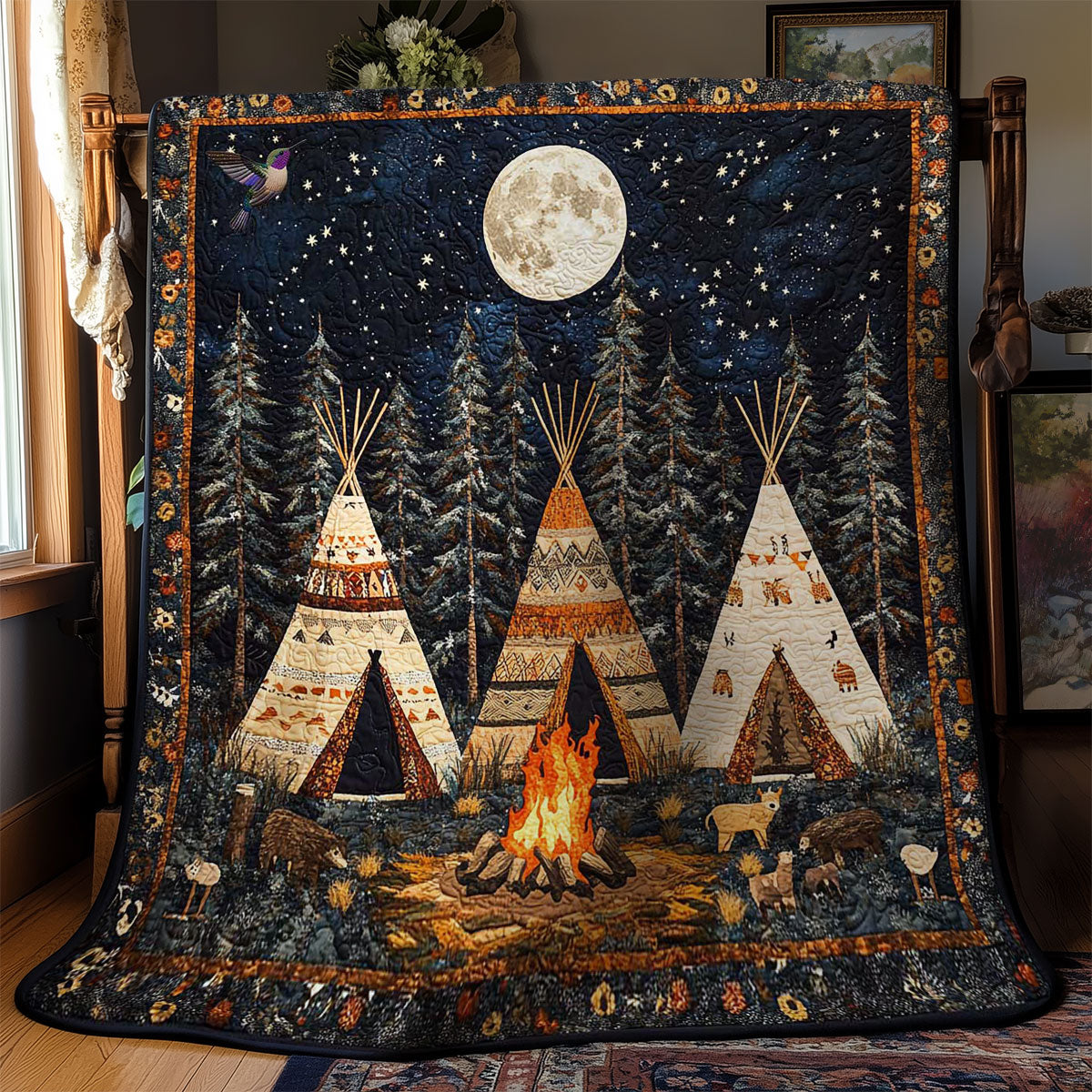 Campfire Under Stars WN1111026CL Quilt