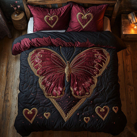 Red Butterfly Heart WT2702036CL Duvet Cover Set