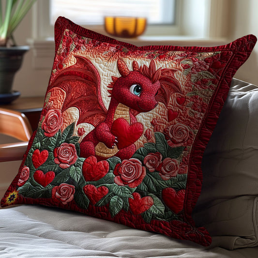 Red Rose Heart Dragon WY2501060CL Quilt Pillow Case