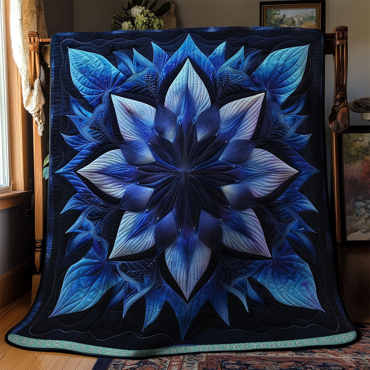 Mystic Blue Blossom WN1309003CL Quilt