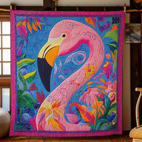 Tropical Flamingo WY0811019CL Quilt