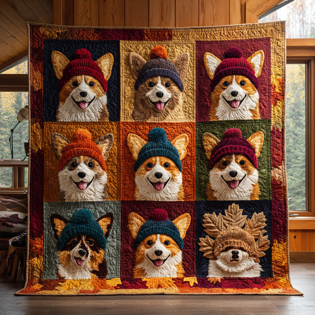 Snuggle Corgi CW2708104CL Quilt